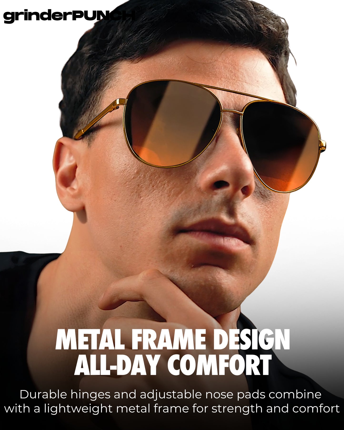 Big XL Wide Frame Extra Large Aviator Sunglasses (Gold - Gradient Lens)
