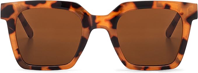 grinderPUNCH Womens Boyfriend Style XL Oversized Horned Rim Thick Plastic Sunglasses Women's Retro Vintage Style Extra Large Oversize (2 pack)