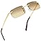 grinderPUNCH Small Slim 90's Popular Nineties Rectangular Sunglasses Clear Rimless Eyewear