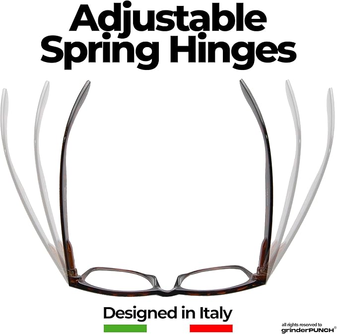grinderPUNCH High Magnification Power Readers Reading Glasses 1.00-6.00