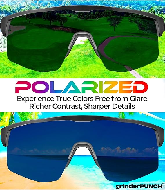 Sports Sunglasses With UV400 Protection (Blue)