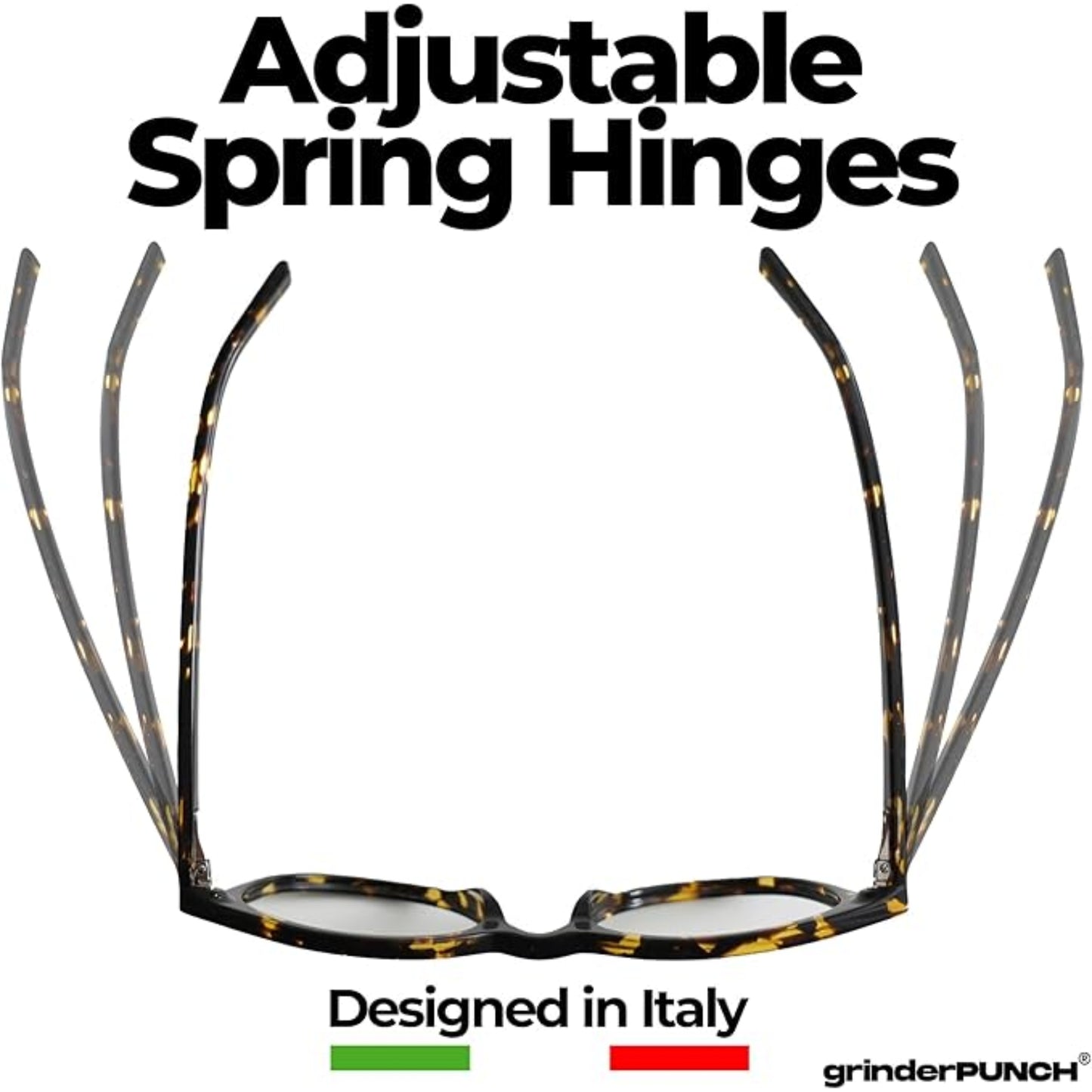 Classic Reading Glasses for Women and Men Blue Light Blocking Readers Stylish Readers with Spring Loaded Hinges 2 Pack - grinderPUNCH