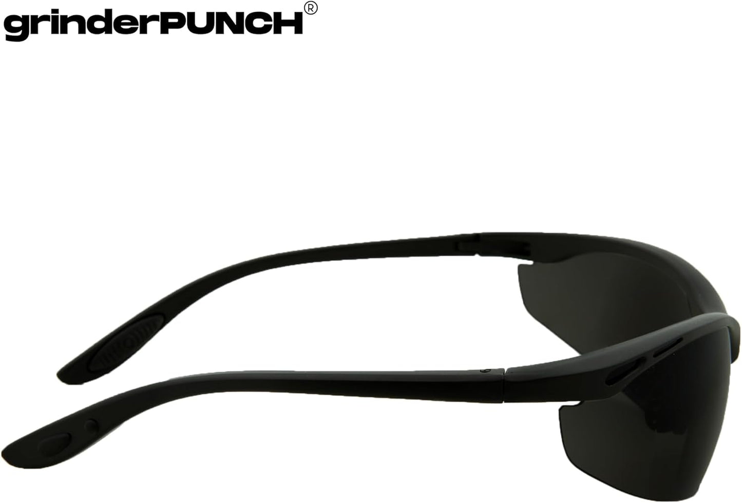 grinderPUNCH Bifocal Safety Black Lens Glasses Readers ANSI Z87 Impact Resistant Bifocal Diopter Magnifying Reading Glasses