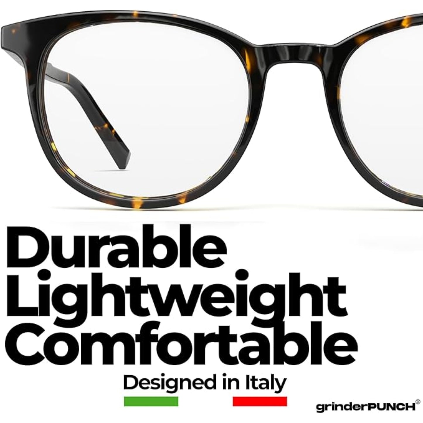 Classic Reading Glasses for Women and Men Blue Light Blocking Readers Stylish Readers with Spring Loaded Hinges 2 Pack - grinderPUNCH