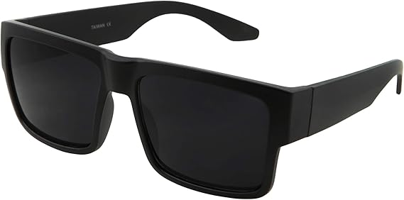 Square Black Super Dark Sunglasses