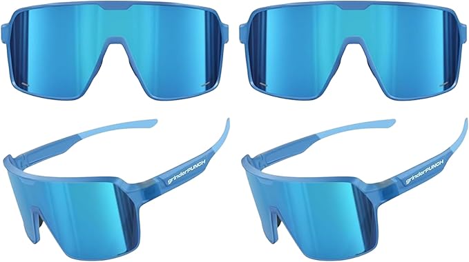 grinderPUNCH XL Baseball Pickleball Running Hiking & Cycling Polarized Sport Sunglasses for Men & Women with UV Protection