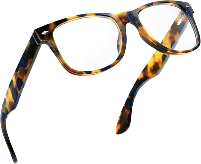 grinderPUNCH Blue Light Blocking Glasses for Women Men | Computer Gaming Glasses for Women Men | Anti Eyestrain Glasses - Teal, Tortoise, Whisky