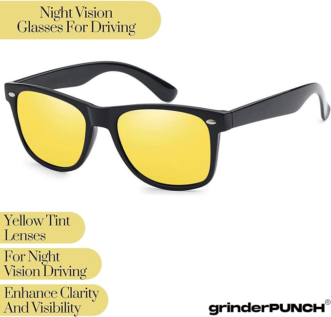 Polarized Sunglasses for Men and Women with UV400 Protection (Yellow Lens)