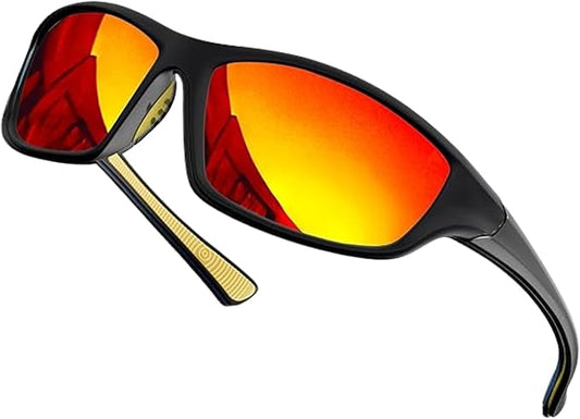 grinderPUNCH Sport Polarized Sunglasses for Men & Women Baseball Running Cycling Fishing Golf Driving Shades Sun Glasses (Polarized Orange Lens)