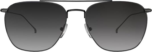 Small Square Polarized Sunglasses for Women UV400 Protection Metal Lightweight Trendy Retro 70s 90s (Black Gradiant) - grinderPUNCH