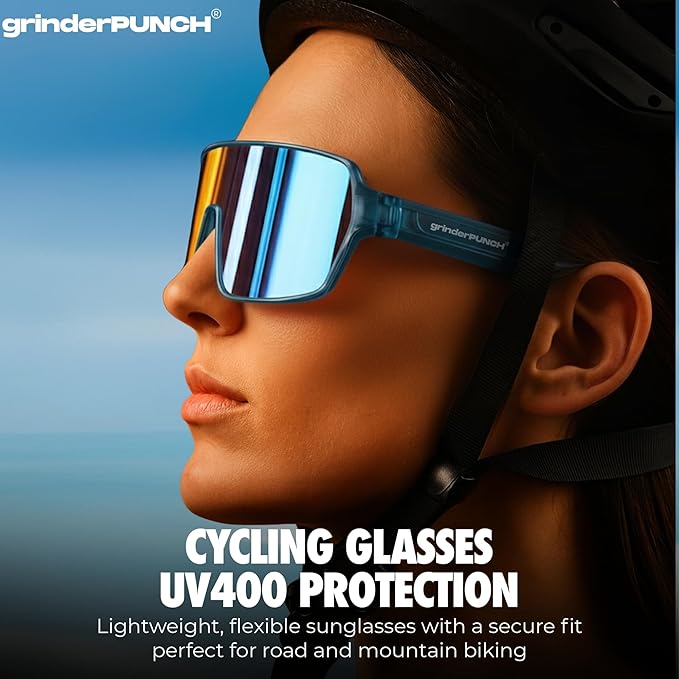 grinderPUNCH XL Baseball Pickleball Running Hiking & Cycling Polarized Sport Sunglasses for Men & Women with UV Protection