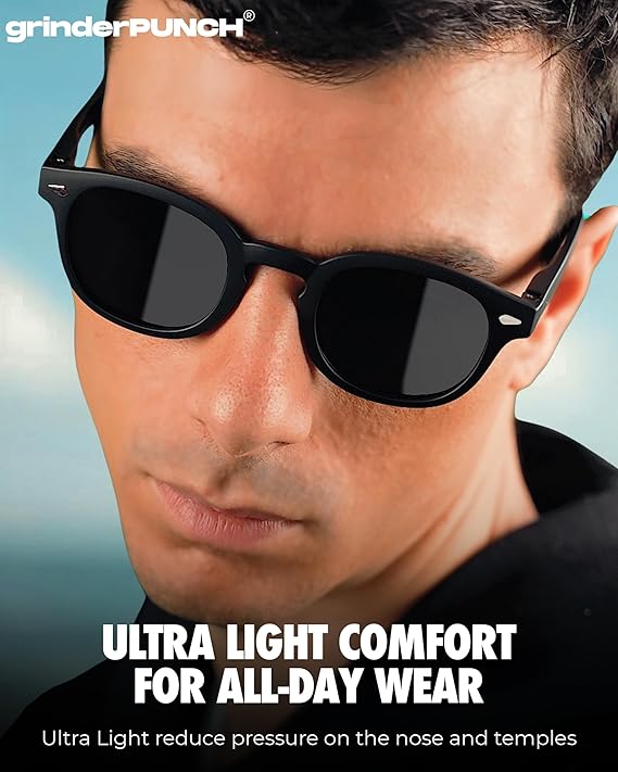 Polarized Round Sunglasses for Women Men Stylish Retro Circle Frame