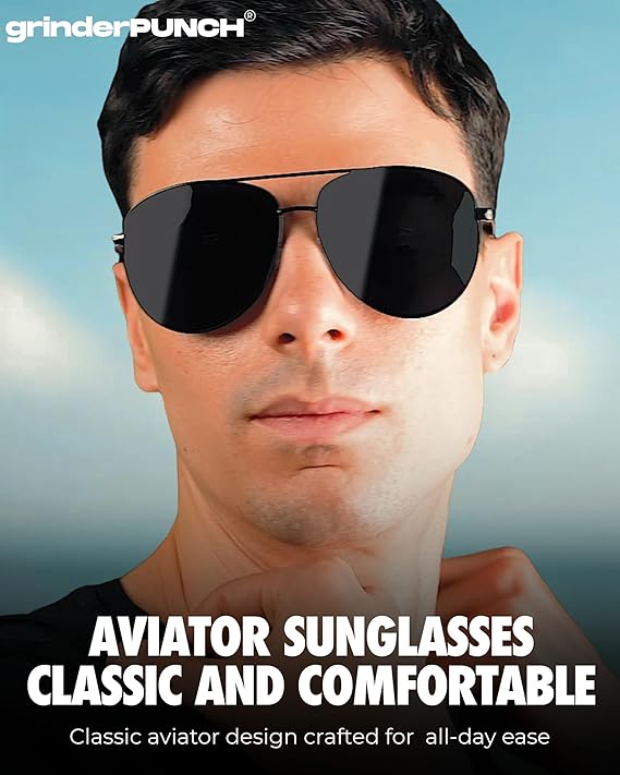 Big XL Wide Frame Extra Large Aviator Sunglasses (Black)