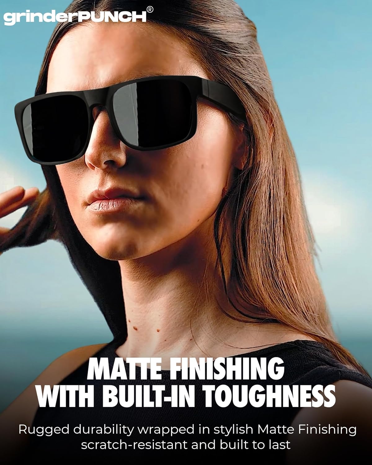 XL Polarized Oversized Sunglasses | Lightweight Men's Big Wide Head UV Protection for Sports, Driving, Fishing | Large Face Fit (Matte)