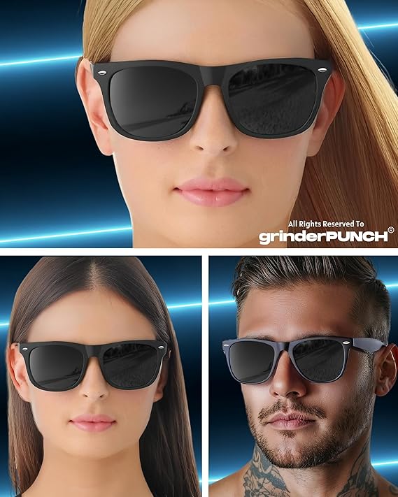 Polarized Sunglasses for Men and Women with UV400 Protection (Black Polarized Lens)