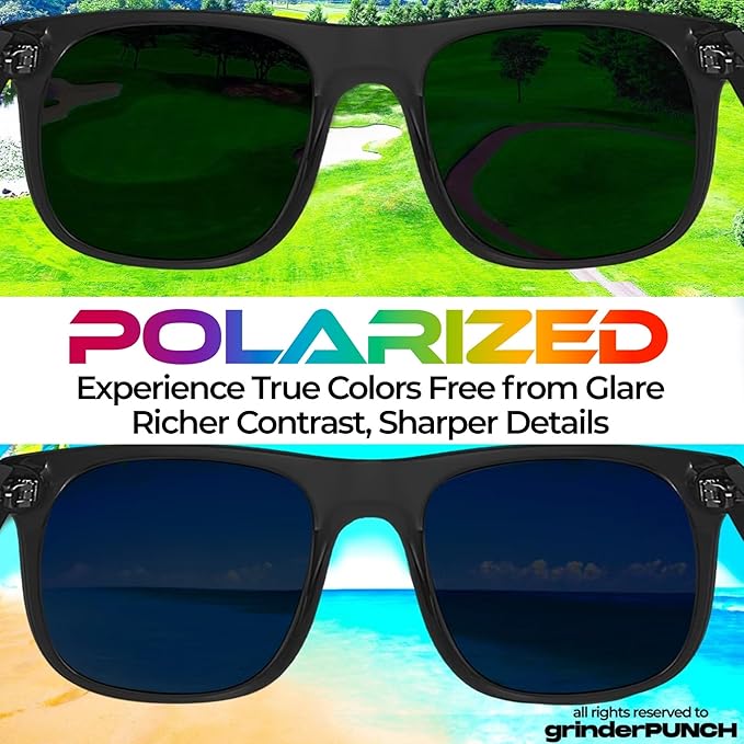 2 Pack XL Polarized Big Wide Frame Large Head Fit Sunglasses for Sports Driving Fishing Glasses