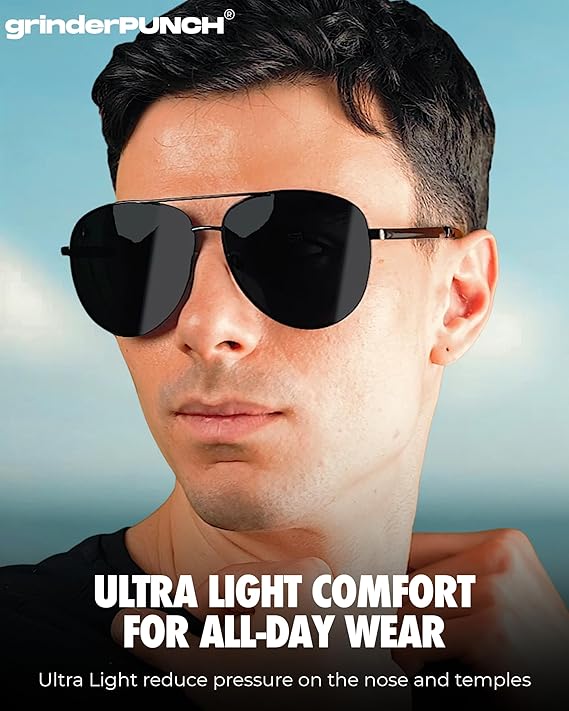Big XL Wide Frame Extra Large Aviator Sunglasses (Black)