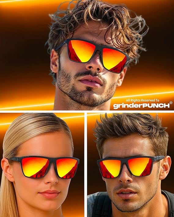 Polarized Lightweight Sunglasses for Men (Red)