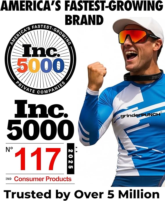 grinderPUNCH Sports Sunglasses Cycling Glasses UV Protection for Driving Running Hiking Fishing (Blue)