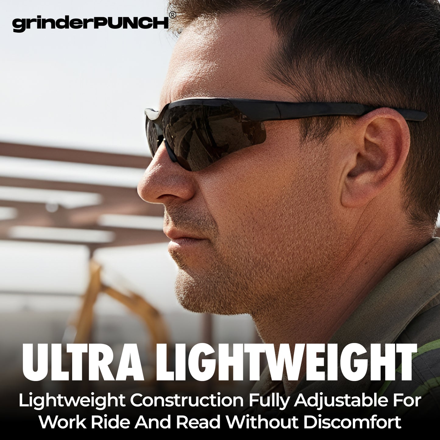 grinderPUNCH Bifocal Safety Sunglasses Sun Reading Glasses ANSI Z87 Impact Resistant Magnifier Sun Readers for Work Men Women