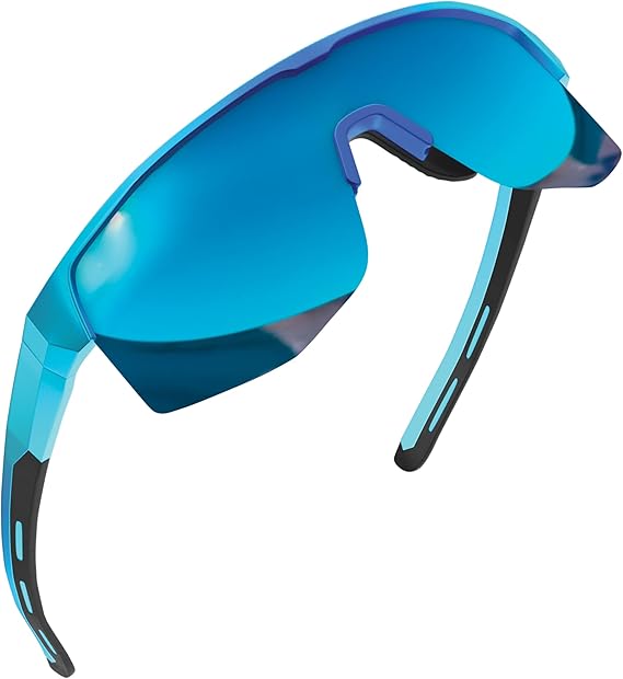 Sports Sunglasses With UV400 Protection (Blue)