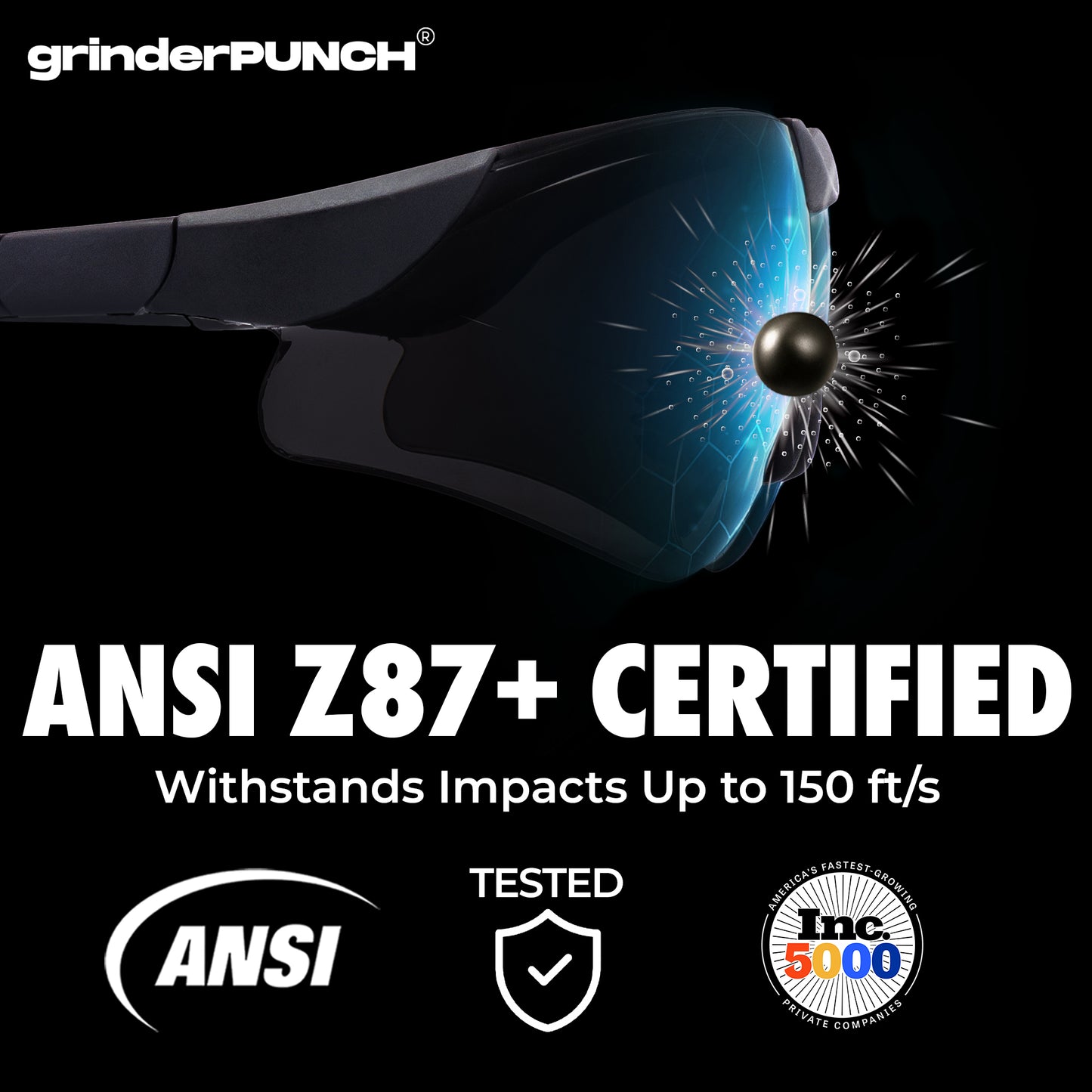 grinderPUNCH Bifocal Safety Sunglasses Sun Reading Glasses ANSI Z87 Impact Resistant Magnifier Sun Readers for Work Men Women