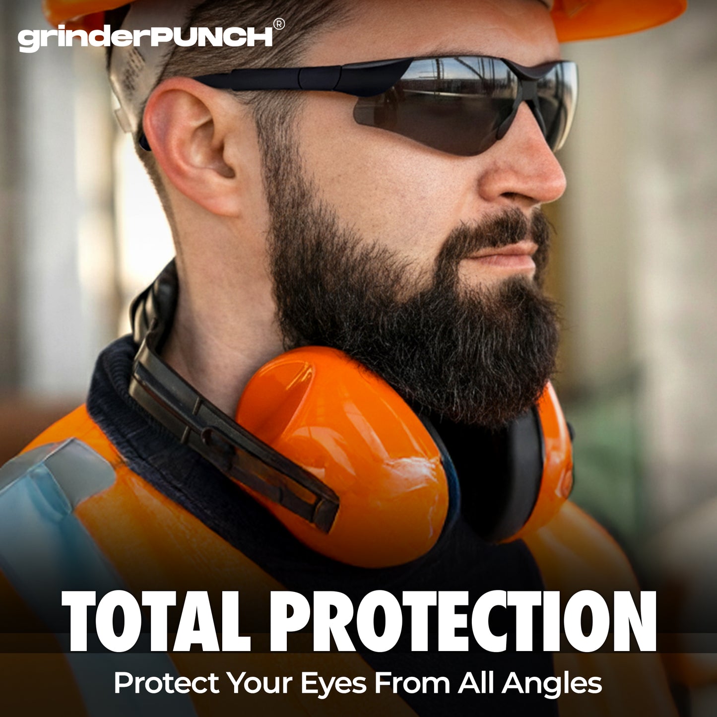 grinderPUNCH Bifocal Safety Sunglasses Sun Reading Glasses ANSI Z87 Impact Resistant Magnifier Sun Readers for Work Men Women