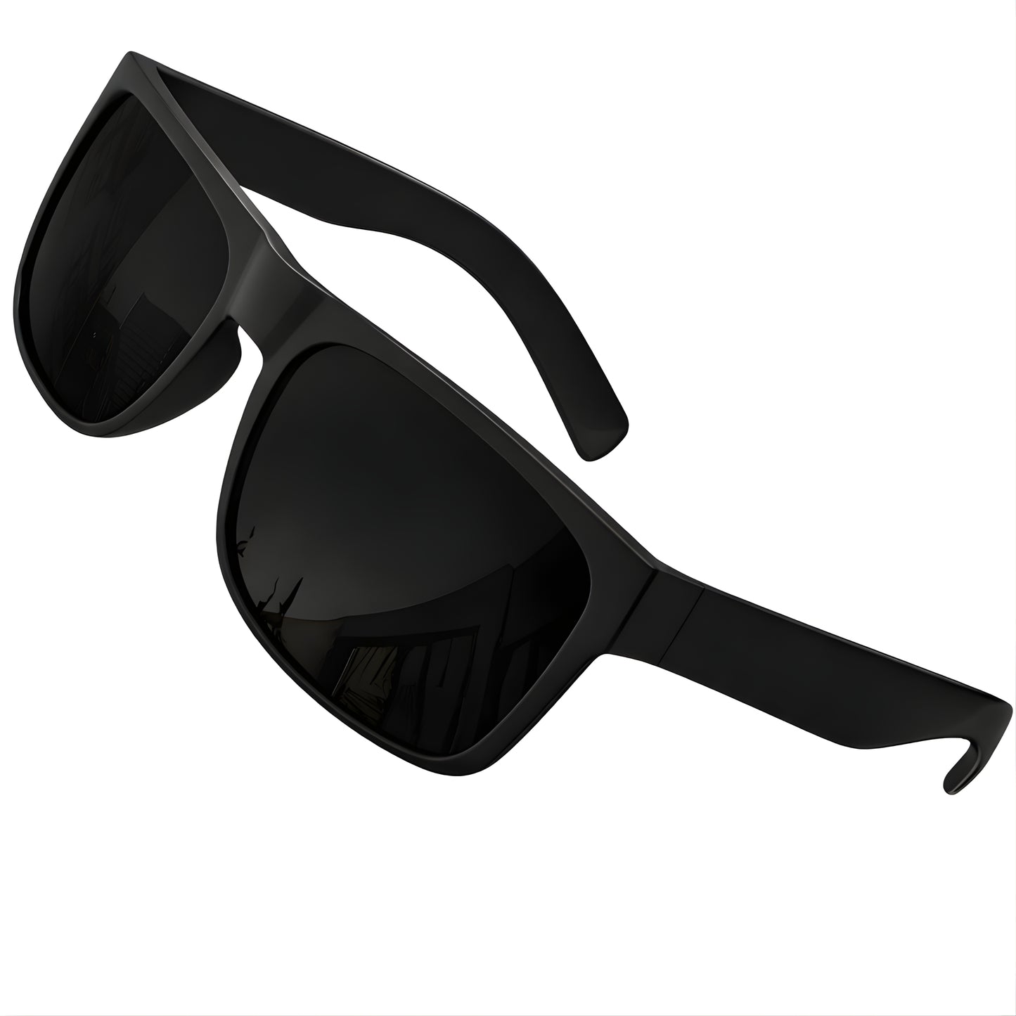 XL Polarized Oversized Sunglasses | Lightweight Men's Big Wide Head UV Protection for Sports, Driving, Fishing | Large Face Fit (Matte) - grinderPUNCH