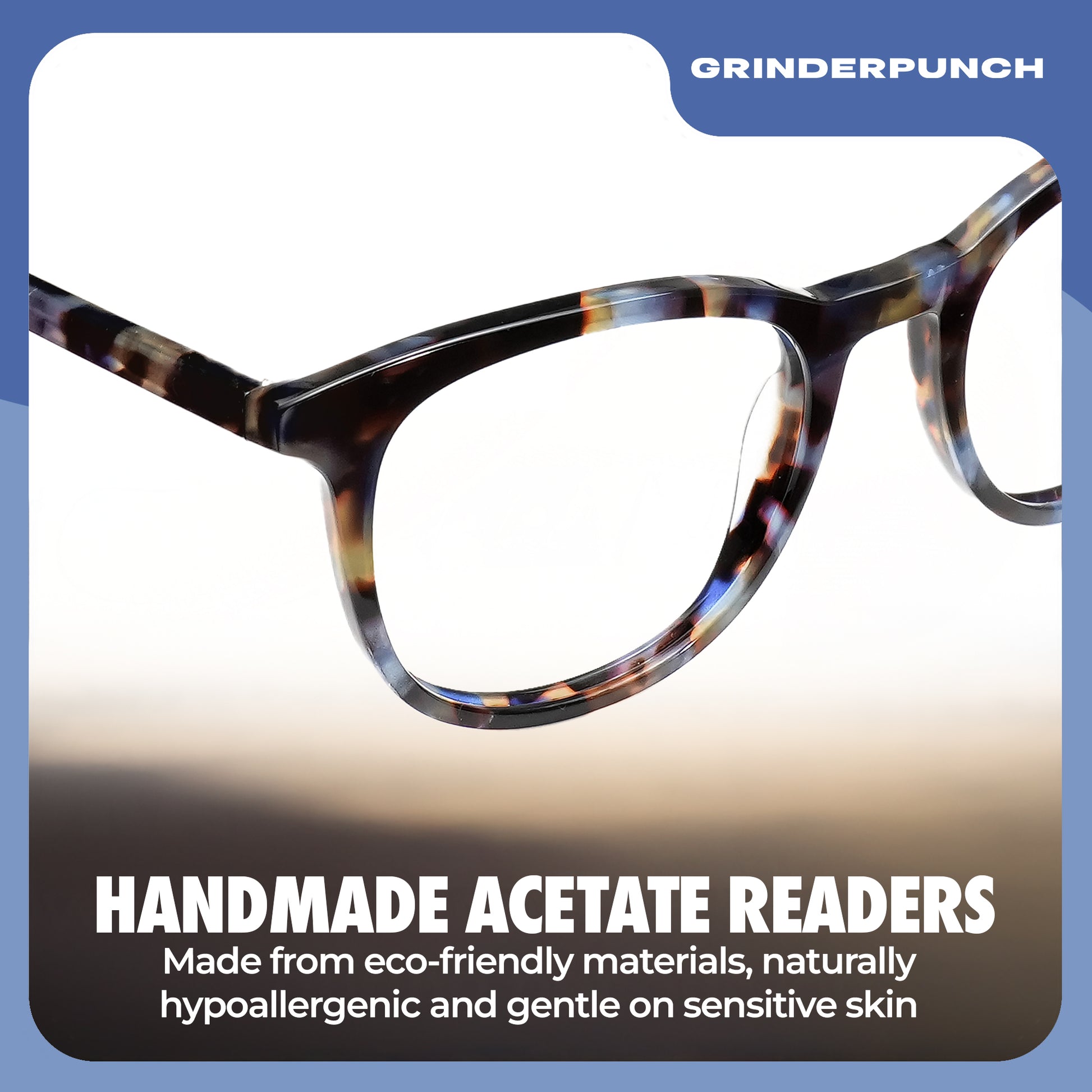 Classic Reading Glasses for Women and Men Blue Light Blocking Readers Stylish Readers with Spring Loaded Hinges 2 Pack - grinderPUNCH