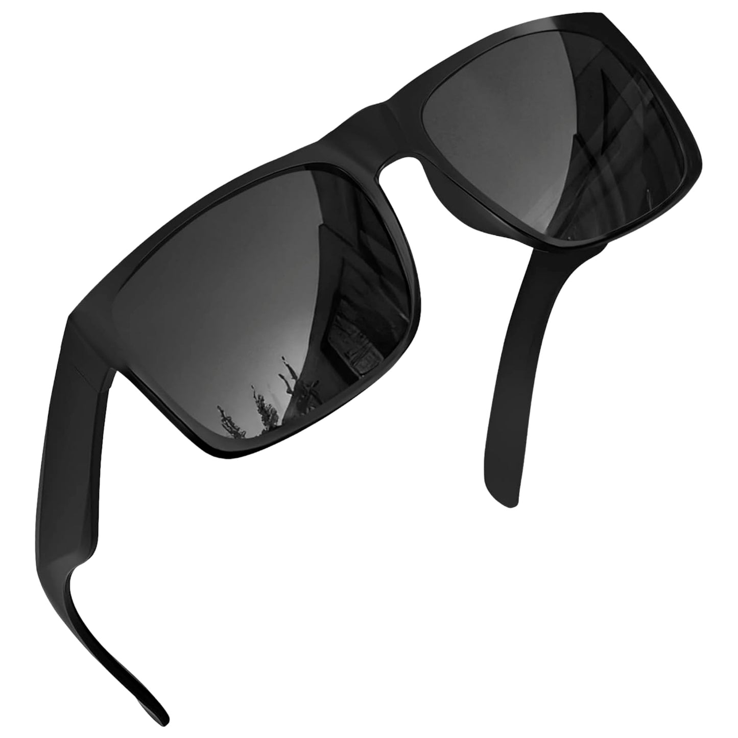 XL Polarized Oversized Sunglasses | Lightweight Men's Big Wide Head UV Protection for Sports, Driving, Fishing | Large Face Fit (Matte)