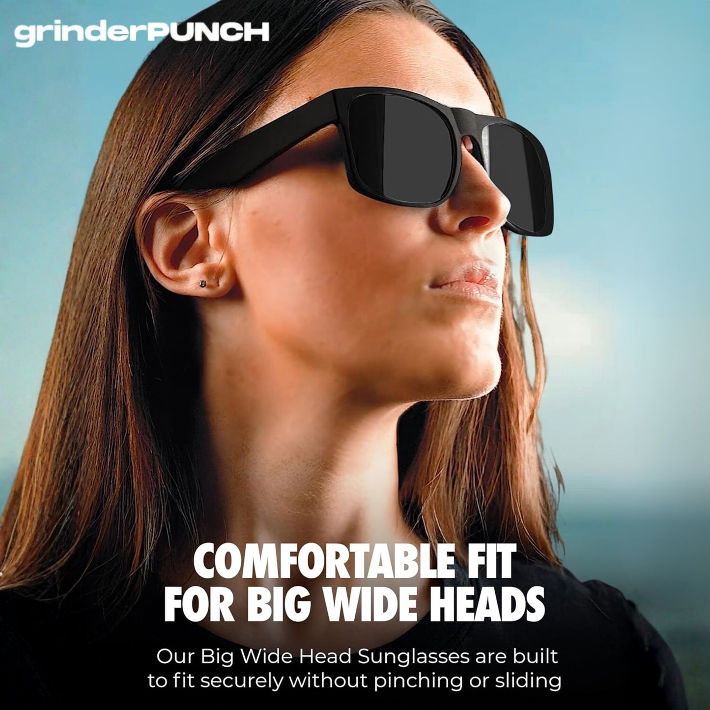 XL Polarized Oversized Sunglasses | Lightweight Men's Big Wide Head UV Protection for Sports, Driving, Fishing | Large Face Fit (Matte)
