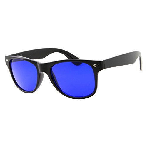 Golf Ball Finder Glasses - Casual Classic Style True Blue Lens Sunglasses - Men and Women (Black)