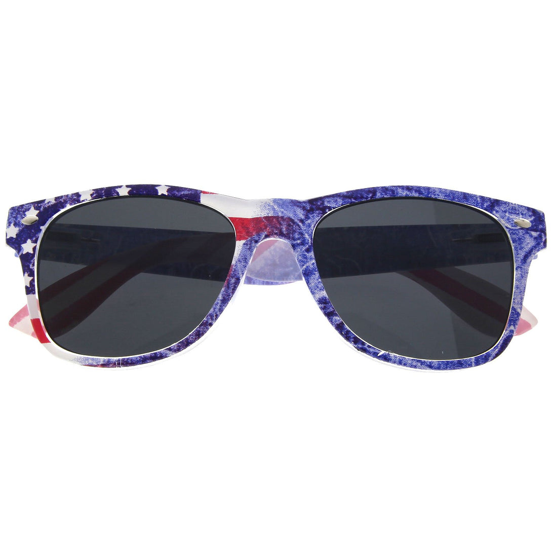 Arctic Denim American Flag Mirrored Lens Sunglasses - grinderPUNCH