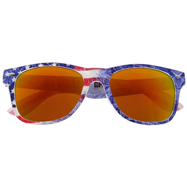 Arctic Denim American Flag Mirrored Lens Sunglasses - grinderPUNCH