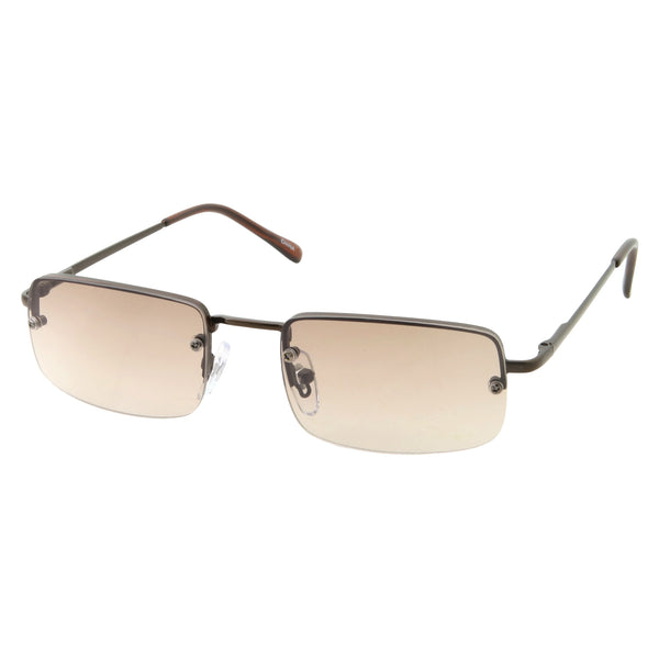 grinderPUNCH Small Slim 90's Popular Nineties Rectangular Sunglasses Rimless Eyewear
