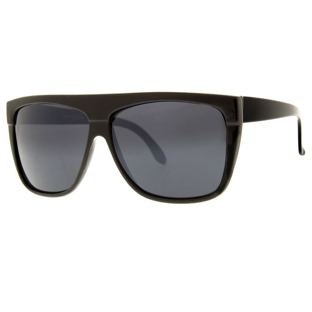 Oversized Leopard Print Flat Top Sunglasses - grinderPUNCH