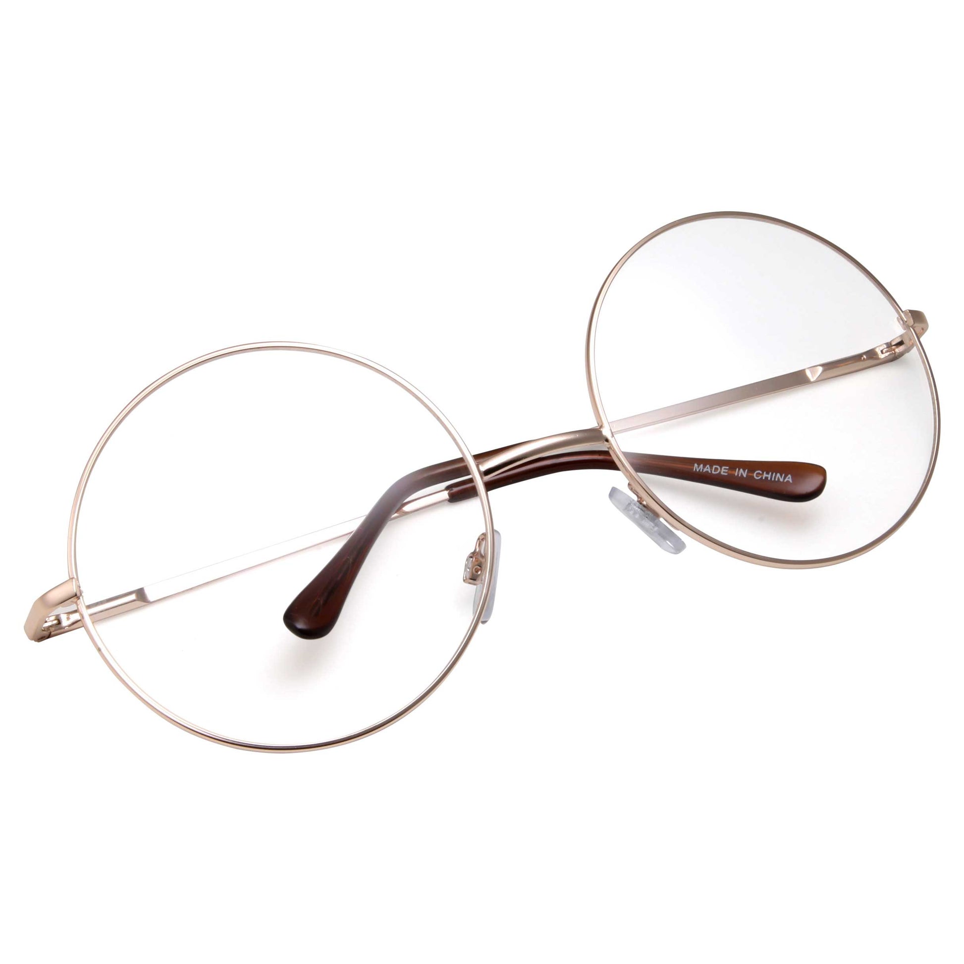 grinderPUNCH Non-Prescription Round Circle Frame Clear Lens Glasses