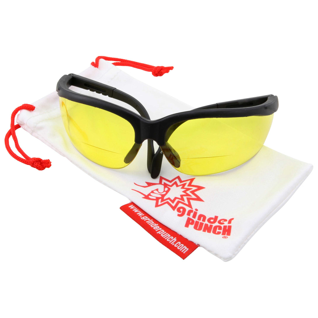 Bifocal Safety Reading Sunglasses I Yellow Driving Night Vision Glasses - grinderPUNCH