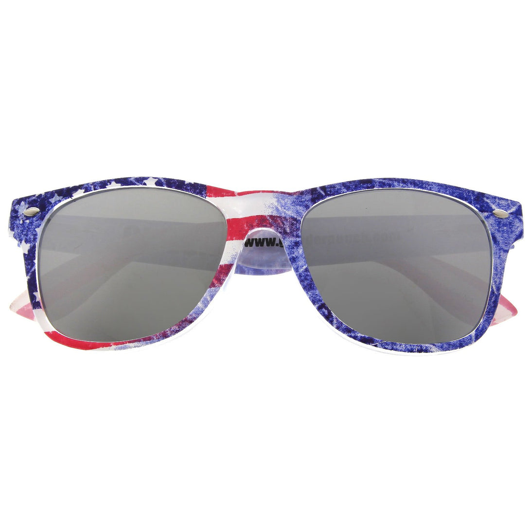 Arctic Denim American Flag Mirrored Lens Sunglasses - grinderPUNCH