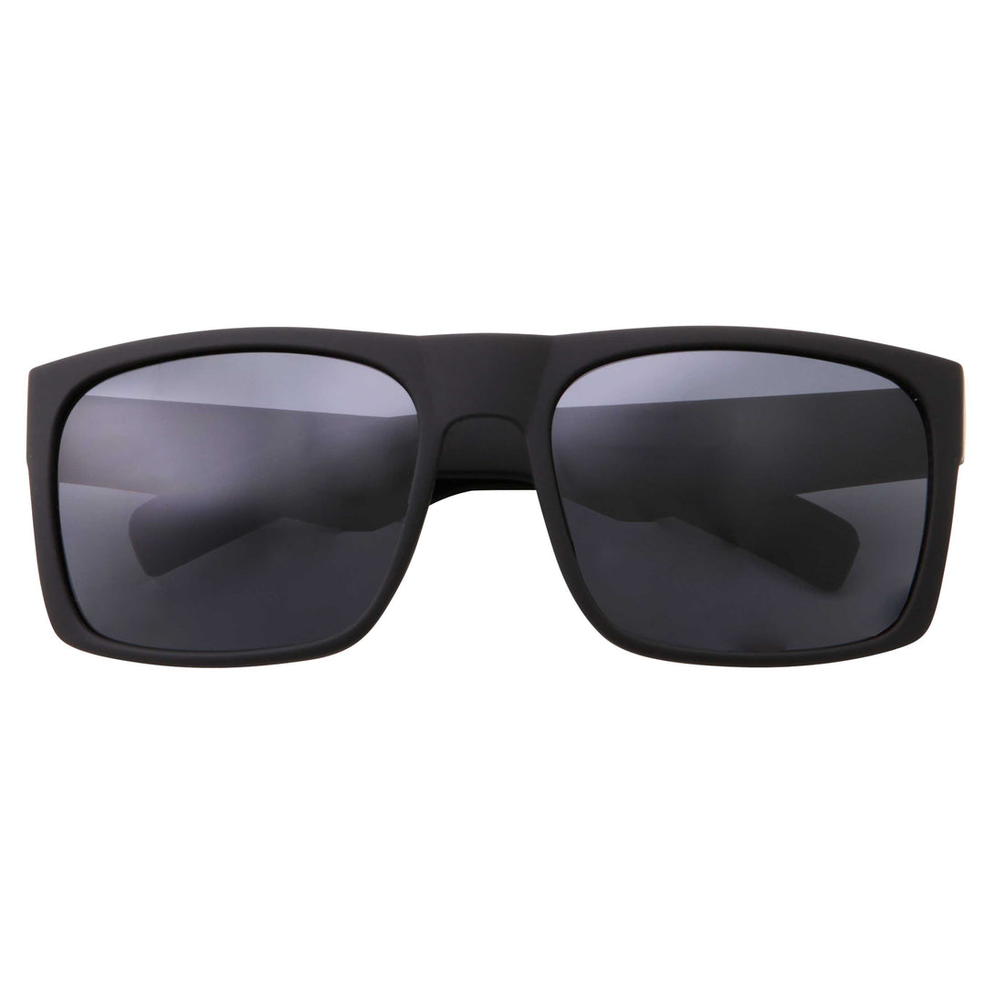 grinderPUNCH XL Men's Big Wide Frame Black Sunglasses - Extra Large Sq