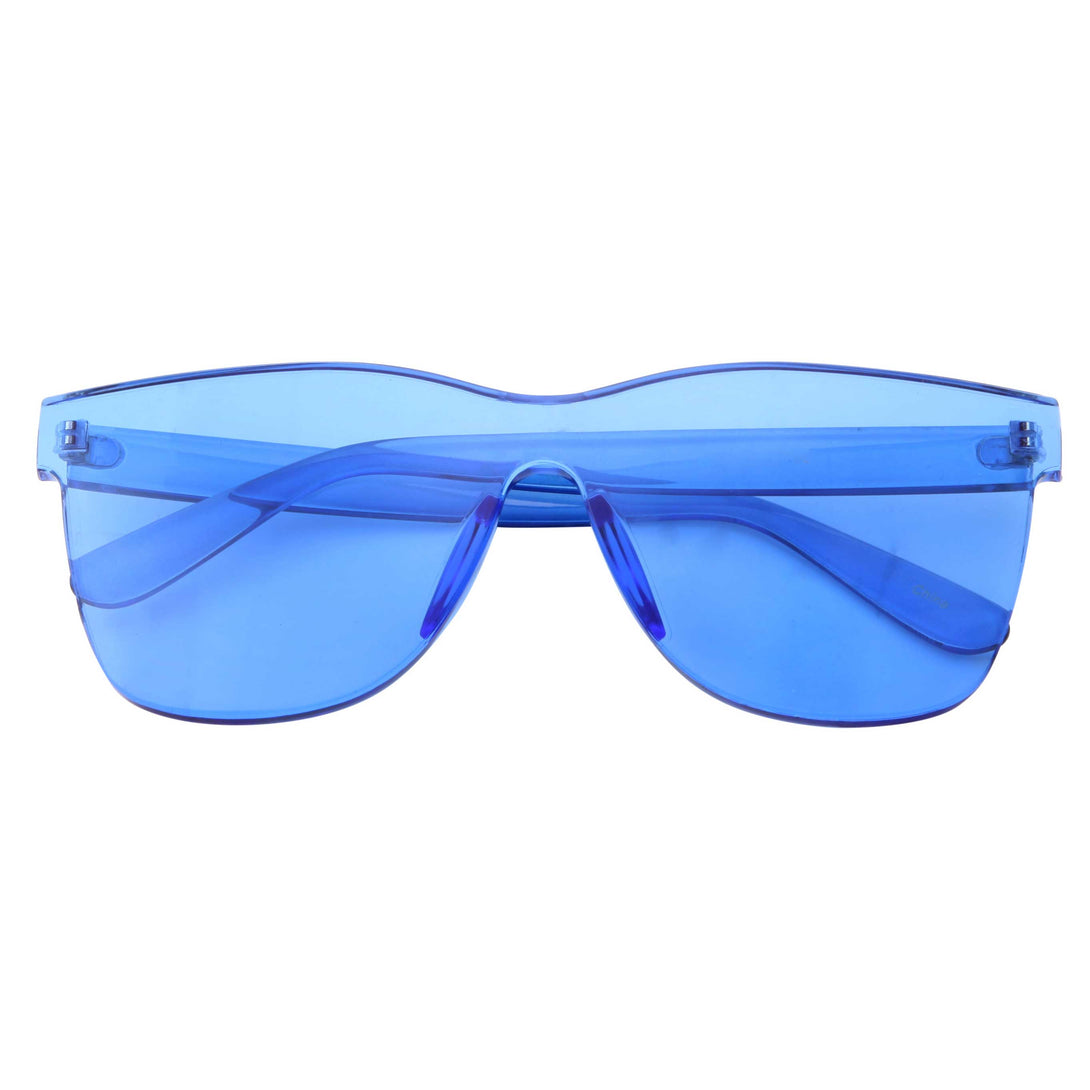 grinderPUNCH Tinted Colorful Lens Rimless Sunglasses - Transparent Squ