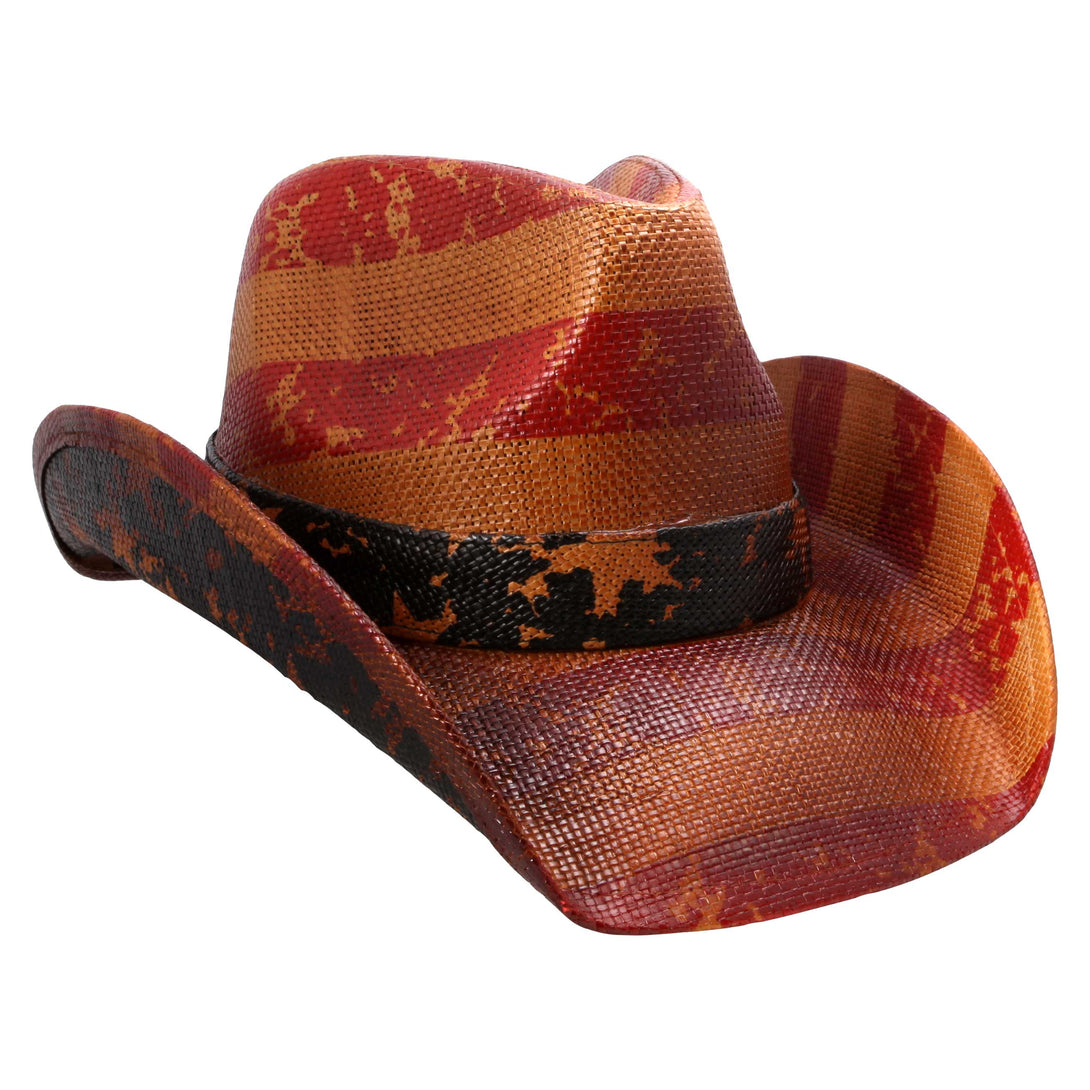 American Flag Western Style Cowboy Hat - grinderPUNCH