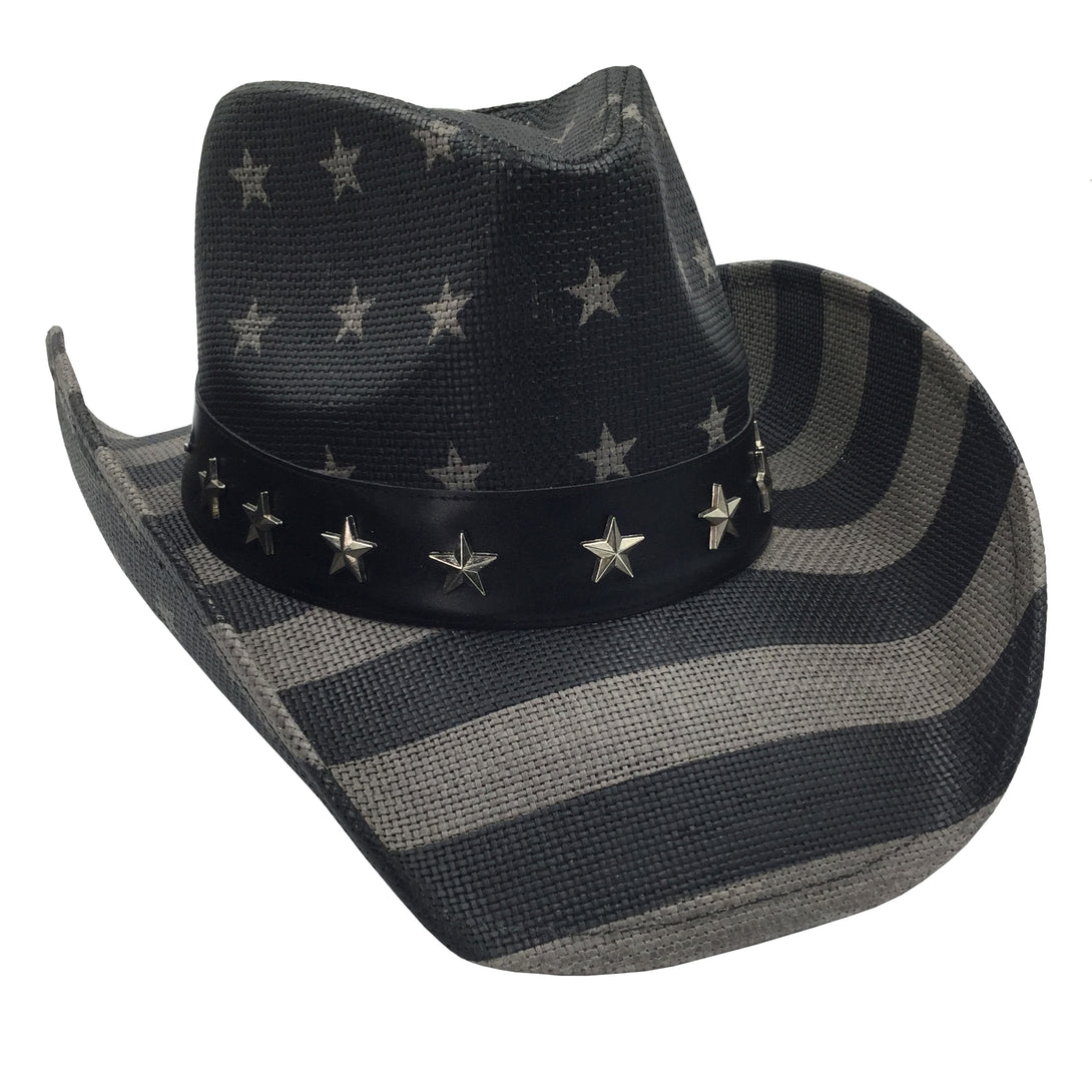 American Flag Western Style Cowboy Hat - grinderPUNCH