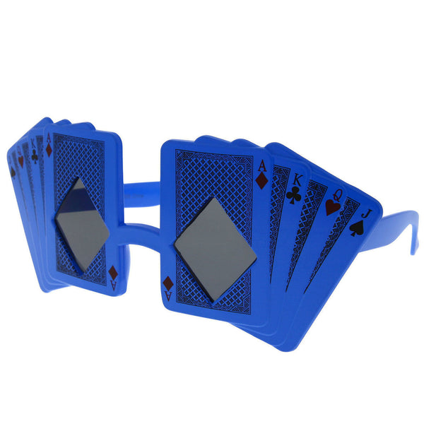 Poker Cards Sunglasses World Face Royal Flush Ace Costume Novelty Fun Party - grinderPUNCH