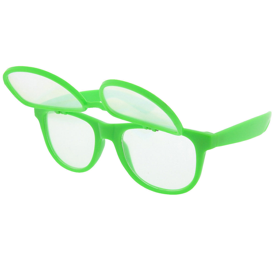Prism Diffraction Flip Up Fireworks Glasses - grinderPUNCH