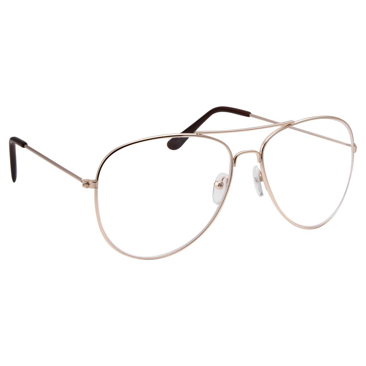 grinderPUNCH Aviator Clear Lens Glasses Non Prescription Dwight Schru