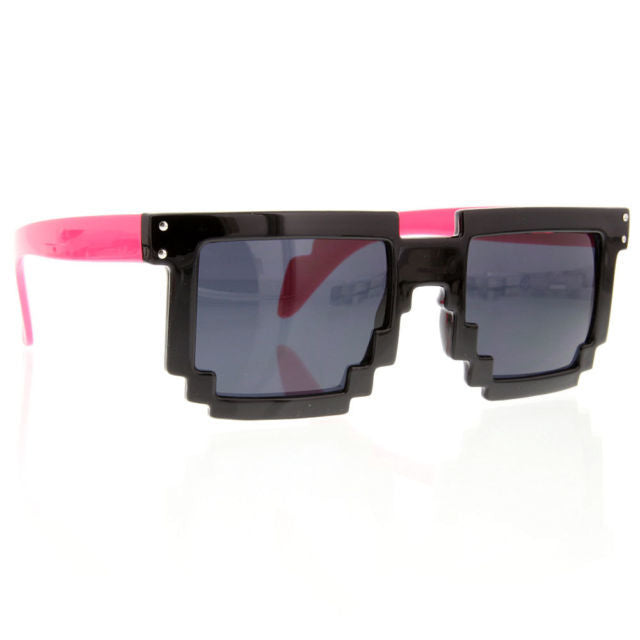 Retro 8 Bit Pixel Pixelated Dark Lens Sunglasses - grinderPUNCH